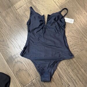 NWT Size 16 Shade & Shore One Piece Swimsuit High Leg Extra Cheeky Tie‎ Back